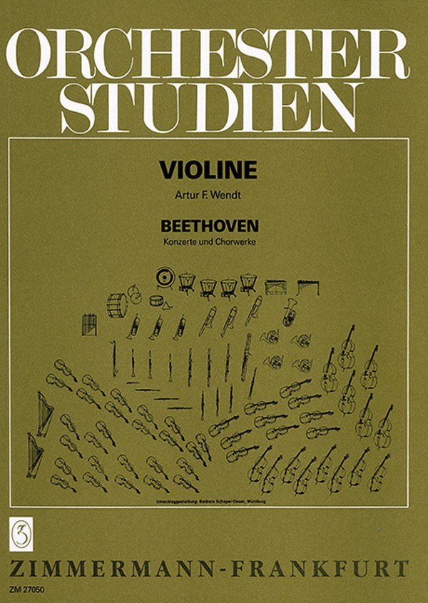 Orchesterstudien : For Violin/Works, Except The Symphoies / Ed. Artur F. Wendt.