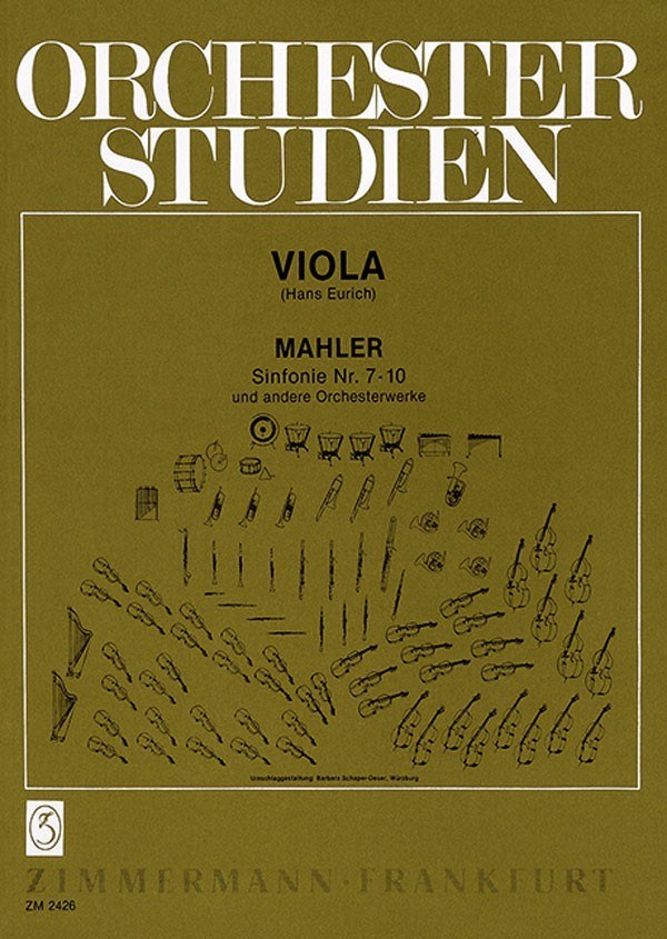 Orchesterstudien : For Viola - Symphonies 7-10 / Ed. Eurich.