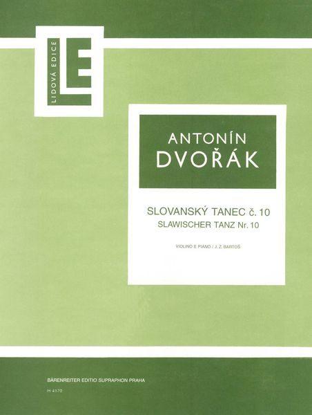 Slavonic Dance No. 10 In E Minor, Op. 72 : For Violin & Piano / arranged & Revised by J. Z. Bartos.