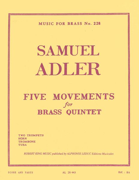 Five Movements : For Brass Quintet.