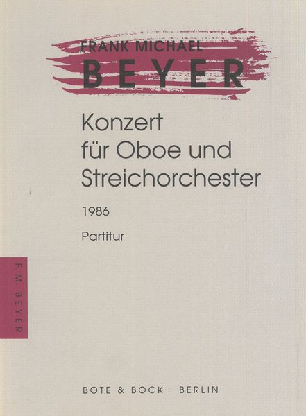 Konzert : Für Oboe und Streichorchester (1986).