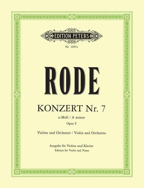 Violin Concerto No.7 In A Minor : For Violin & Piano / edited by Walther Davisson.