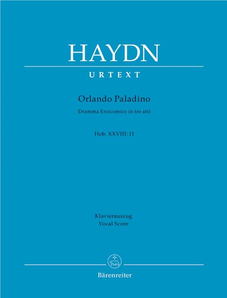 Orlando Paladino, Hob. XXVIII:11 : Dramma Eroicomico In Tre Atti.