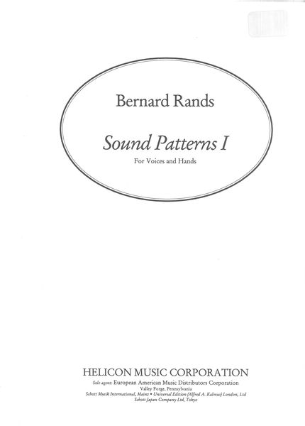 Sound Patterns 1 : For Voices and Hands.