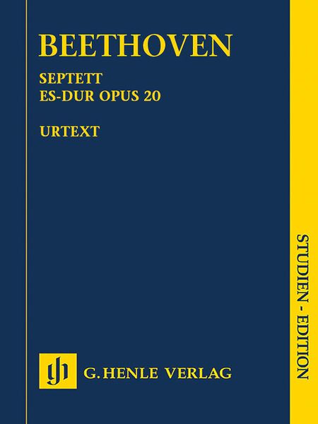 Septet In E Flat Major, Op. 20 : For Clarinet, Horn, Bassoon, Violin, Viola, Cello And Double Bass.