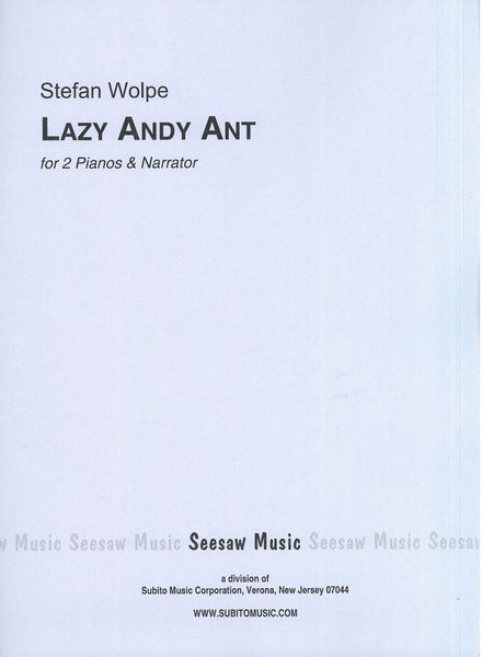 Lazy Andy Ant : For 2 Pianos and Narrator.