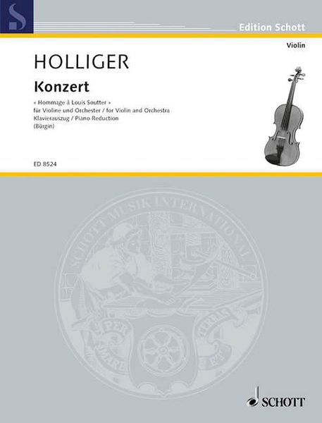 Konzert : Für Violine und Orchester (Hommage A Louis Soutter) (1993-95/2002) - Piano reduction.