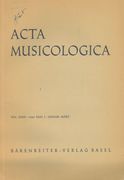 Acta Musicologica, Vol. XXXII, Fasc. I.