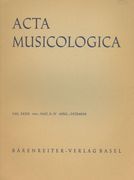 Acta Musicologica, Vol. XXXIII, Fasc. II - IV.