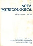 Acta Musicologica, Vol. XLVII, Fasc. I.