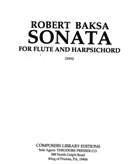 Sonata : For Flute and Harpsichord (2004).