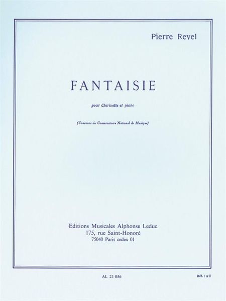 Fantaisie : Pour Clarinette Et Piano.