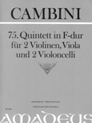 75. Quintett In F-Dur : Für 2 Violinen, Viola und 2 Violoncelli / ed. by Bernhard Päuler.