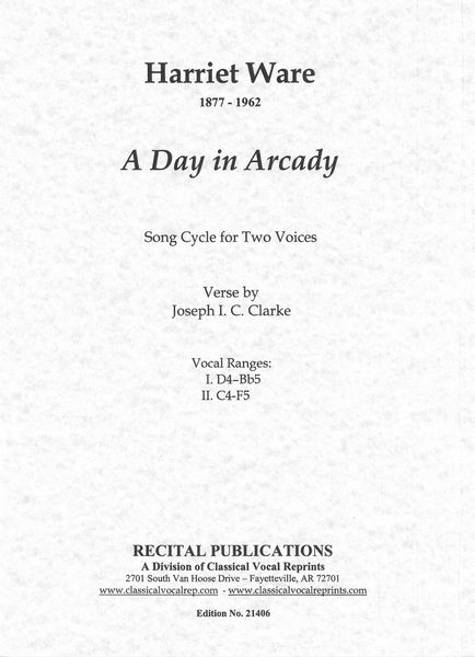 Day In Arcady : Song Cycle For Two Voices.