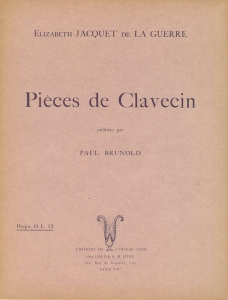 Pieces De Clavecin.