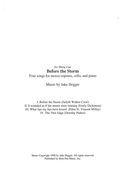 Before The Storm : For Mezzo-Soprano, Cello and Piano.