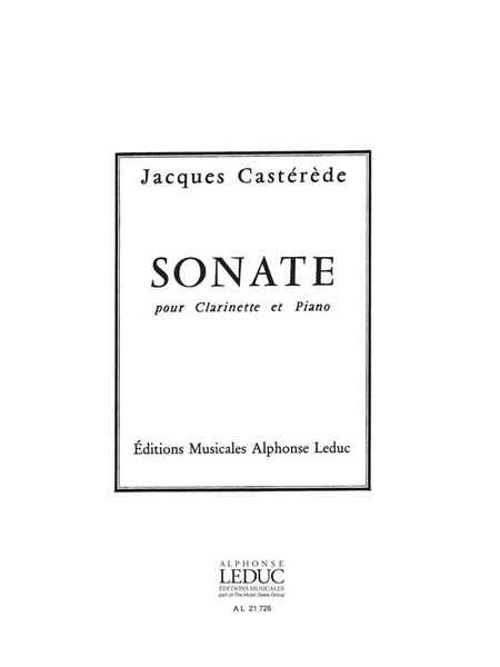 Sonate : Pour Clarinette Sib Et Piano.