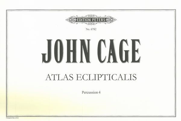 Atlas Eclipticalis : Percussion 4 Part.