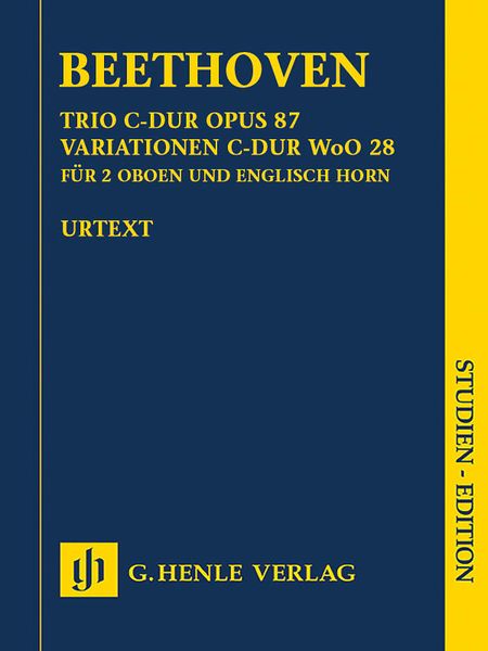 Trio C-Dur, Op. 87 and Variationen C-Dur, WoO 28 : Für 2 Oboen und Englisch Horn / ed. Egon Voss.