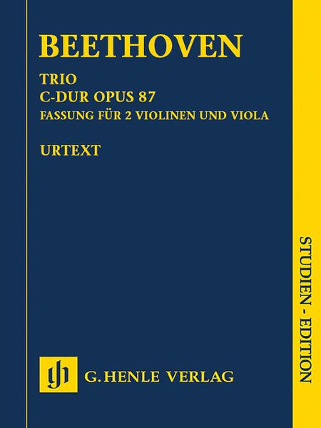 Trio C-Dur, Op. 87 : Fassung Für 2 Violinen und Viola / edited by Egon Voss.