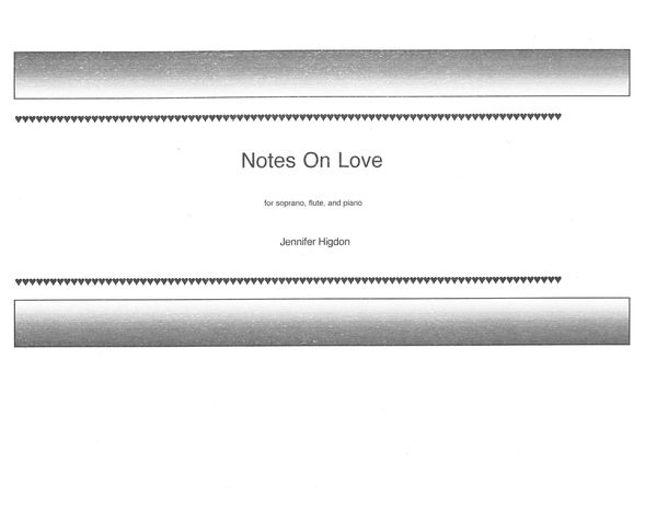 Notes On Love : For Soprano, Flute and Piano.