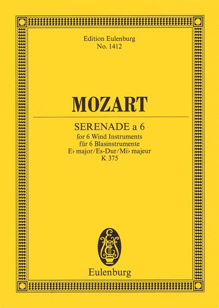 Serenade A 6 In E Flat Major, K. 375 : For 6 Wind Instruments / edited by Harry Newstone.