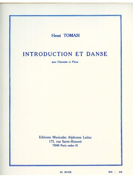 Introduction Et Danse : Pour Clarinette Et Piano.