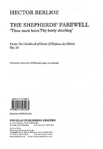 Shepherd's Farewell : For SATB Choir and Organ.