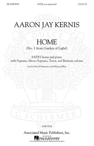 Home - No. 1 From Garden Of Light : For SATB A Cappella (1999).