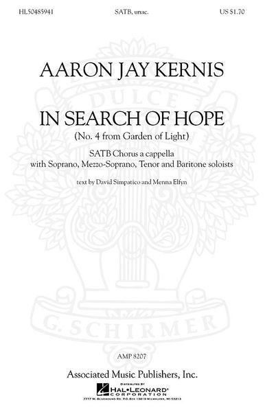 In Search Of Hope - No. 4 From Garden Of Light : For SATB A Cappella (1999).