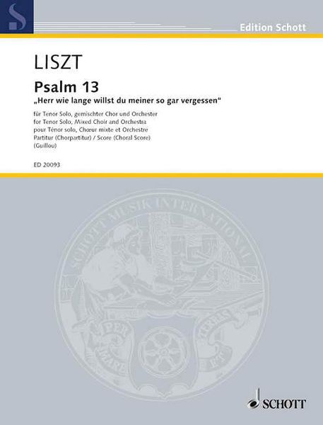 Psalm 13 (Herr Wie Lange Willst Du Meiner So Gar Vergessen) / arranged by Jean Guillou.