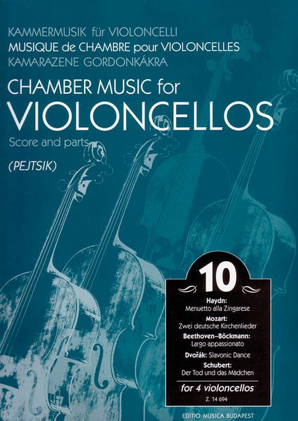 Chamber Music For Violoncellos, Vol. 10 : For 4 Violoncellos / edited by Arpad Pejtsik.