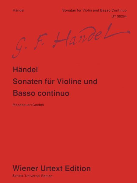 Sonaten : Für Violine Und Basso Continuo / edited by Bernhard Moosbauer.