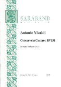 Concerto In G Minor, RV 531 : For Harpsichord / arranged by Pastor De Lasala.