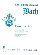 Trio E-Dur, Wq 162 : Für 2 Flöten (Oder Flöte und Violine) und Klavier (Oder Cembalo).