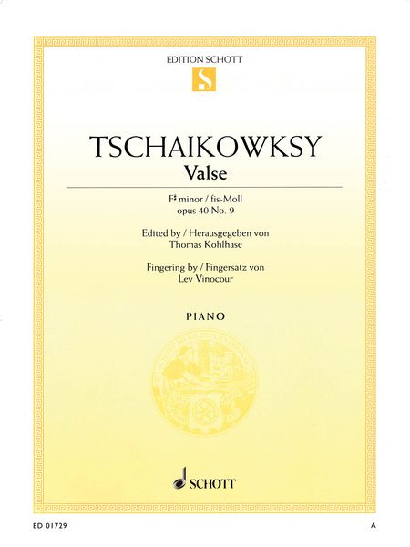 Valse In F Sharp Minor, Op. 40 No. 9 : For Piano / edited by Thomas Kohlhase.