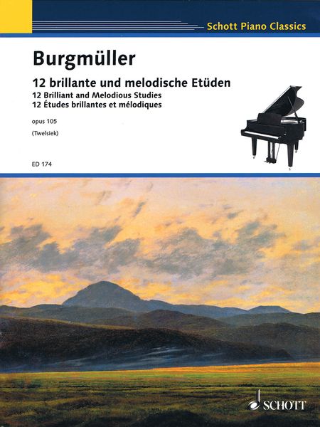 Zwölf Brillante und Melodische Etüden, Op. 105 : For Piano.