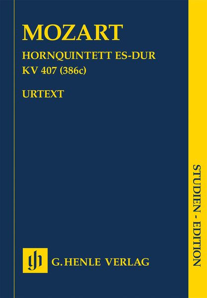 Hornquintett Es-Dur, K. 407 (386c) / edited by Henrik Wiese and Norbert Müllemann.