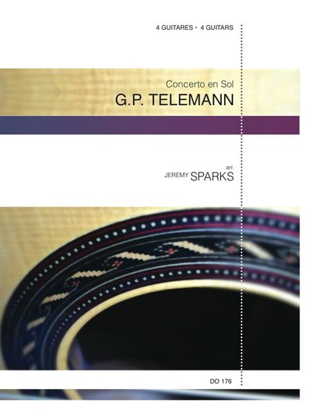 Concerto In G : For Four Guitars / arranged by Jeremy Sparks.