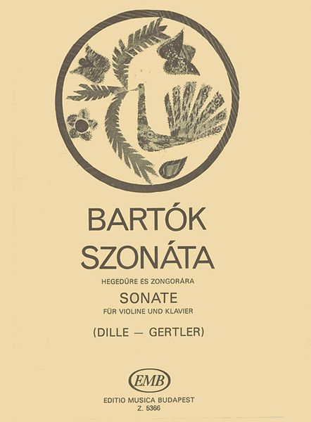 Sonata : For Violin and Piano / edited by Gertler Dille.