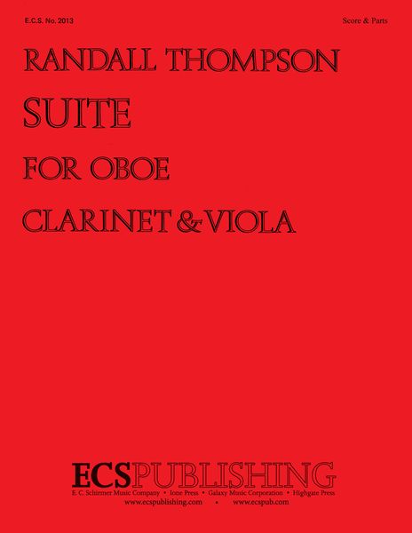 Suite : For Oboe, Clarinet and Viola.