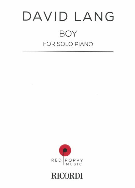 Boy : For Solo Piano.