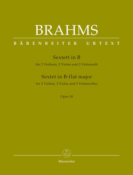 Sextett, Op. 18 : Für 2 Violinen, 2 Bratschen und 2 Violoncelli / edited by Christopher Hogwood.