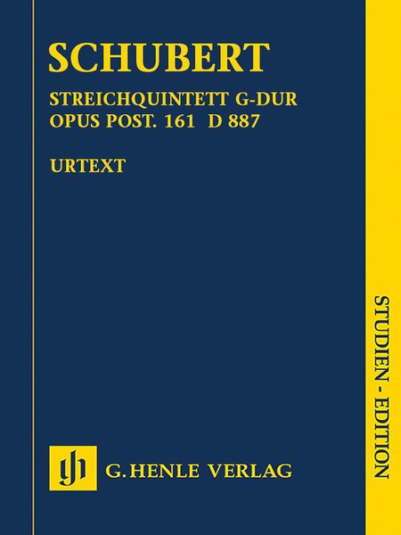 Streichquartett G-Dur, Op. Post. 161, D 887 / edited by Egon Voss.