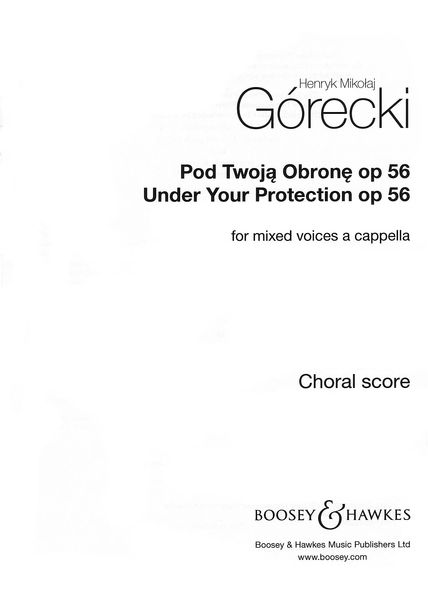 Under Your Protection, Op. 56 : For Mixed Voices A Cappella (1985).