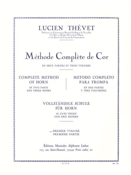 Methode De Cor, Vol. 1.