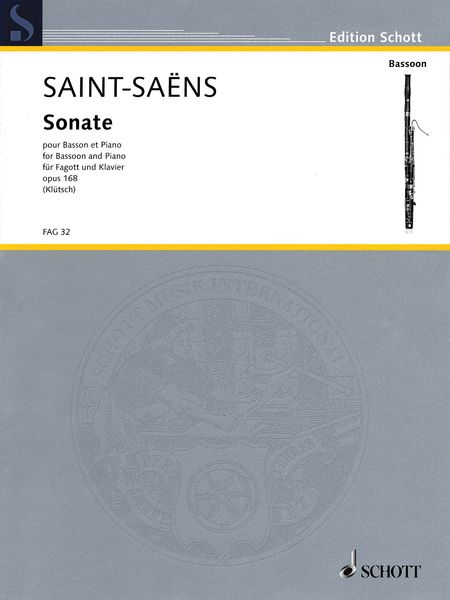 Sonata, Op. 168 : Pour Bassoon Et Piano (1921) / edited by Georg Klütsch.