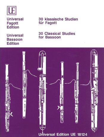 30 Klassische Studien Für Fagott = 30 Classical Studies For Bassoon.