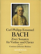 Zwei Sonaten, Wq 76 und 78 : Für Violine und Clavier / edited by Harry Joelson.