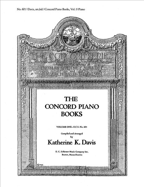 Concord Piano Book, 1 : For Piano.